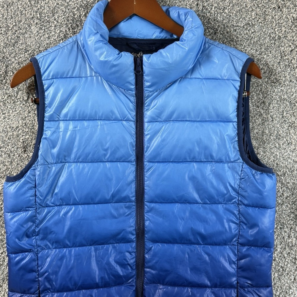 Jackson Hole Outdoorwear Women's Large Blue Ombre Puffer Vest Full Zip - Picture 7 of 10